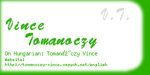 vince tomanoczy business card